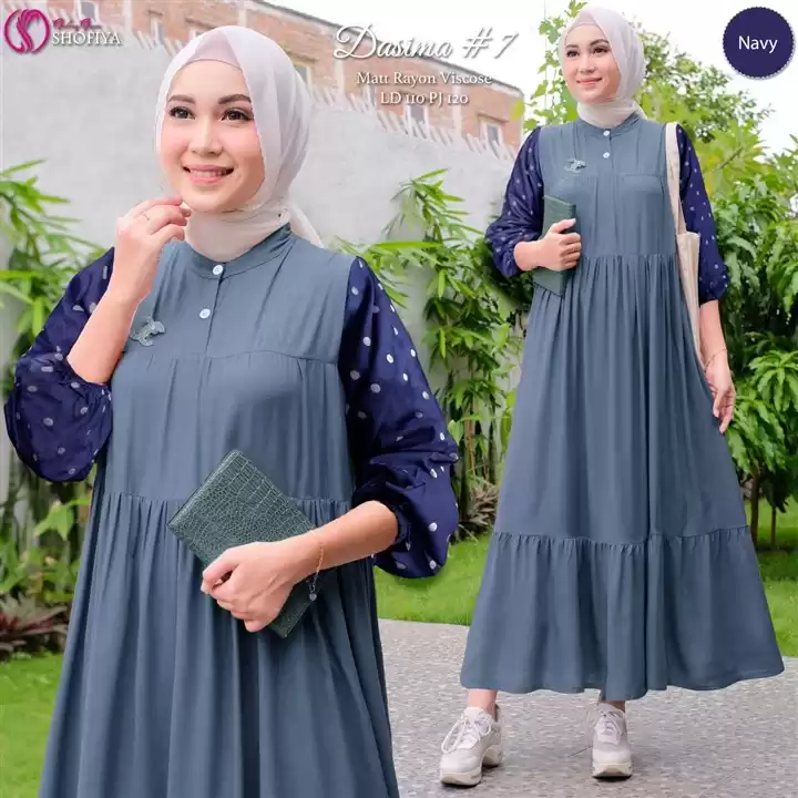 Grosir Midi Dress Warna Hitam Cla Hijab Jemina Midy Kupang